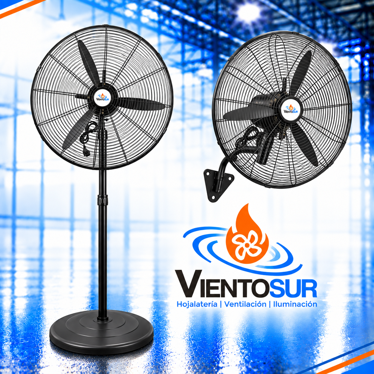 Ventilador Industrial 50 cm – Pie o Pared – VientoSur