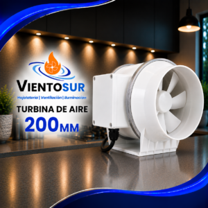 Turbina Extractora Lineal 20 cm – 900 m³/h – VientoSur
