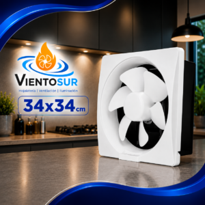 Extractor de Aire para Cocina Doméstico 34 × 34 cm – 720 m³/h – VientoSur