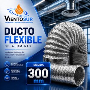 Ducto Flexible de Aluminio 30 cm (12”) x 5 Metros – VientoSur