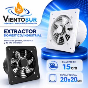 Extractor de Aire Semi-Industrial 15 cm – 450 m³/h – VientoSur