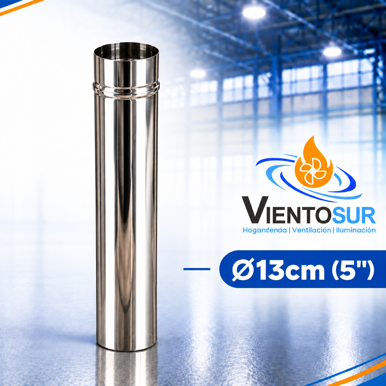Caño para Estufas 13 cm de Acero Inoxidable – VientoSur