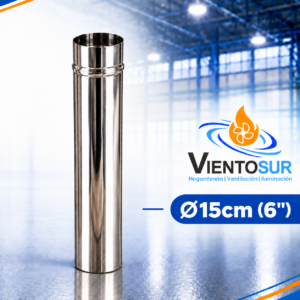 Caño para Estufas 15 cm (6”) de Acero Inoxidable – VientoSur