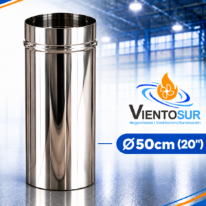 Caño para Estufas 50 cm (20”) de Acero Inoxidable – VientoSur