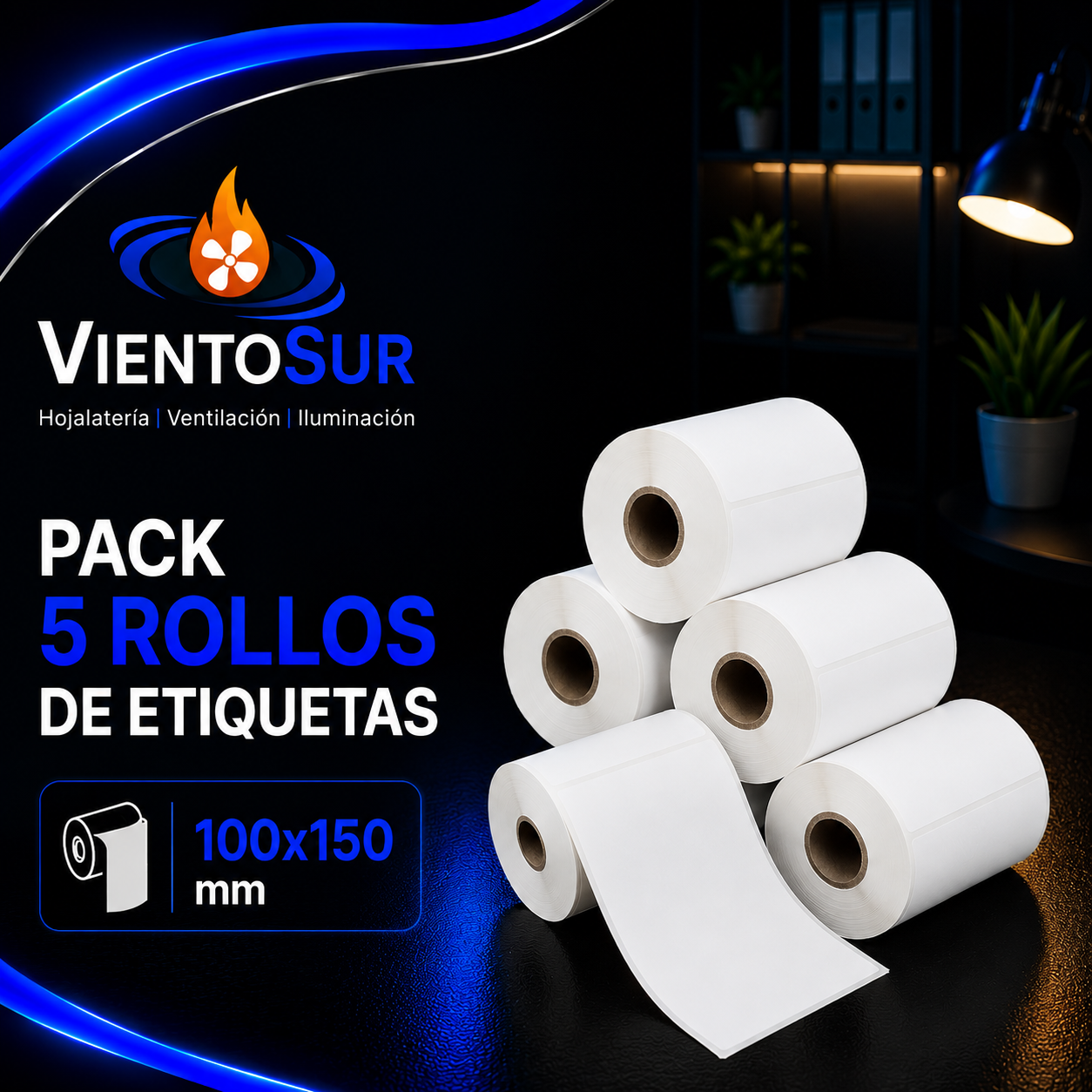 5 Rollos de Etiquetas Autoadhesivas 100 × 150 mm – VientoSur