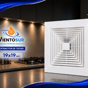 Extractor de Aire 19 × 19 cm – 120 m³/h – VientoSur