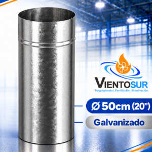 Caño para Estufas 50 cm (20”) Galvanizado – VientoSur
