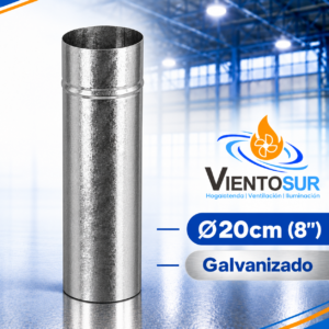 Caño para Estufas 20 cm (8”) Galvanizado – VientoSur