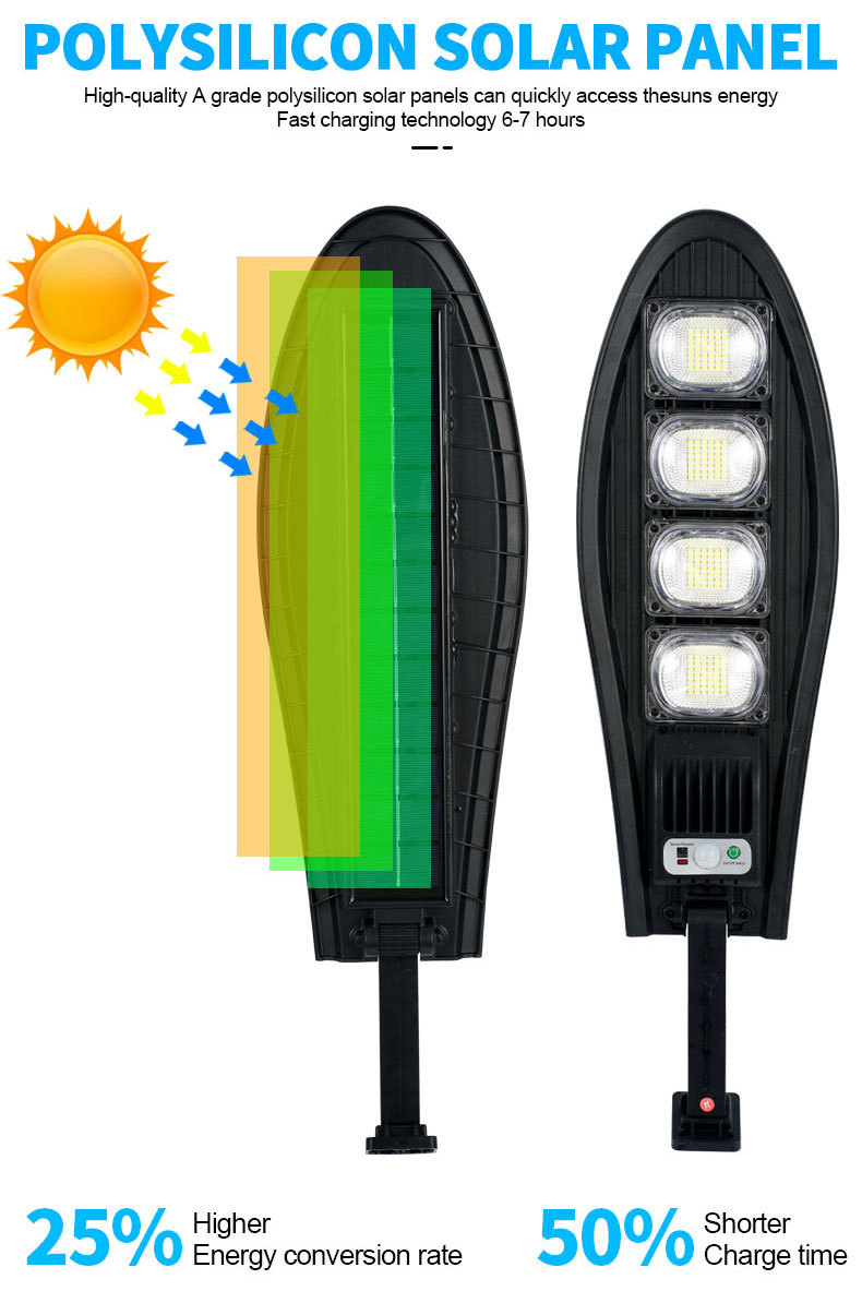 Foco Led 80w Con Panel Solar Exterior Fotocelula - Imagen 3