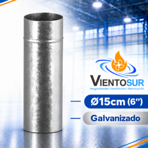 Caño para Estufas 15 cm (6”) Galvanizado – VientoSur