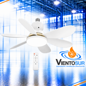 Ventilador de Techo con Lámpara LED 52 cm – VientoSur