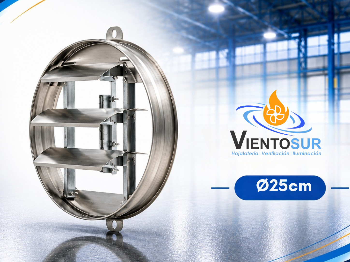 Rejilla para Extractor 25 cm (10”) de Acero Inoxidable – VientoSur