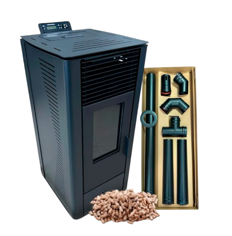 Calefactor A Pellet 11kw 110m2 + Kit De Caños - Imagen 2