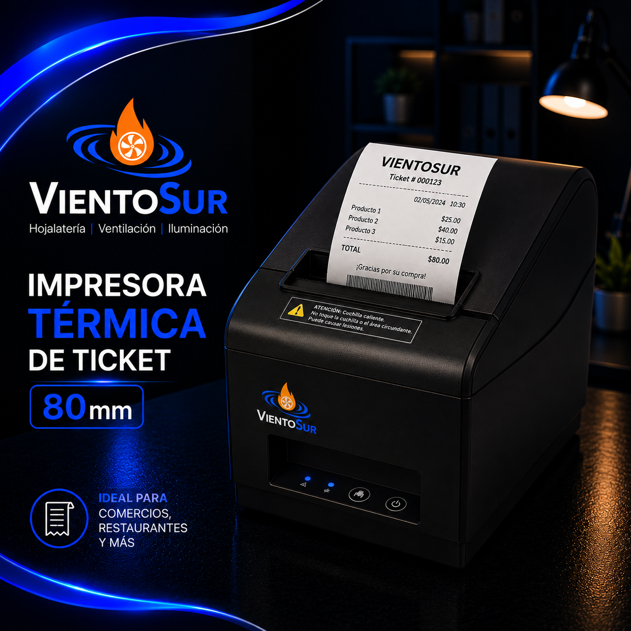 Impresora Térmica VS-80E 80 mm USB y Red – VientoSur